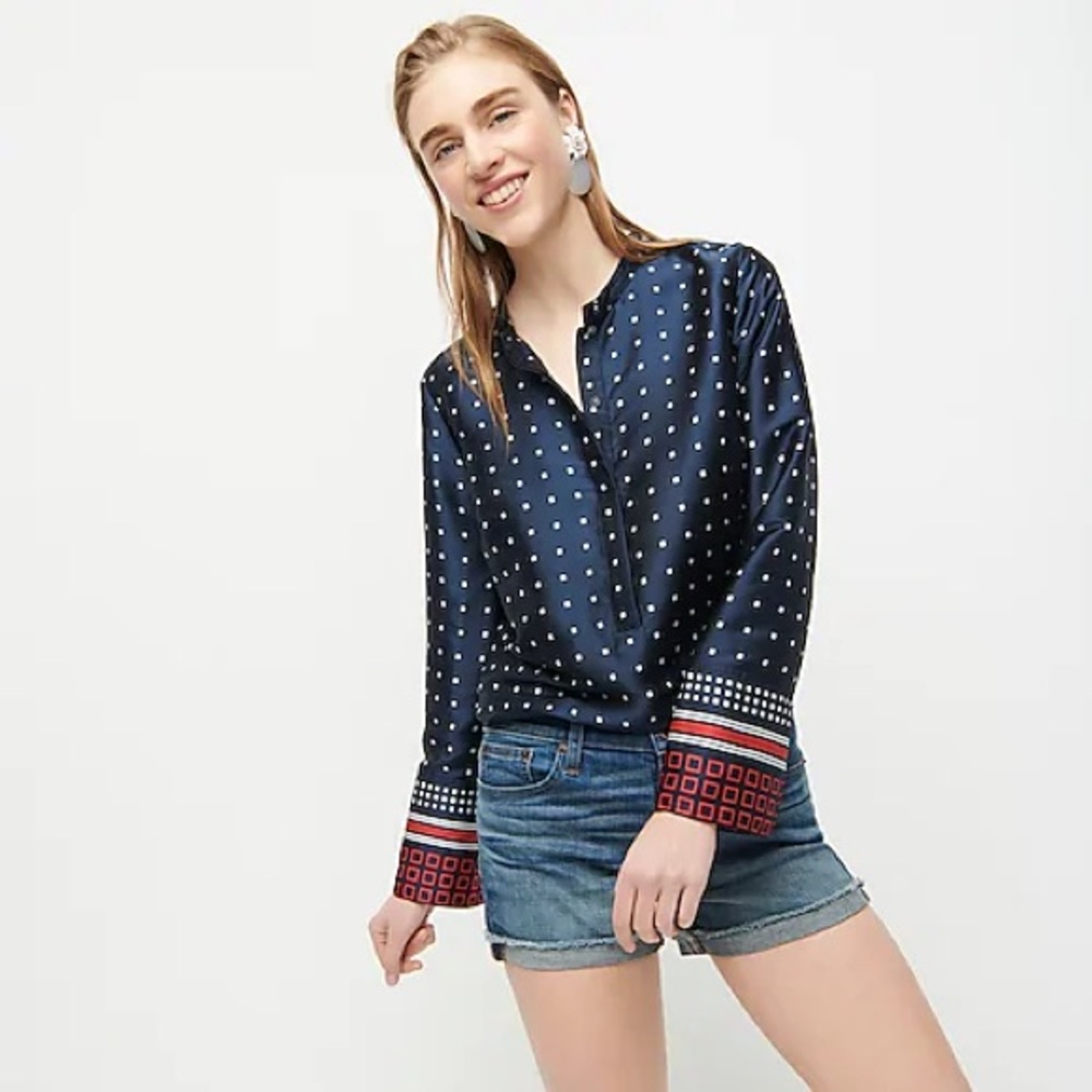 J Crew High Rise Denim Shorts Faded Indigo